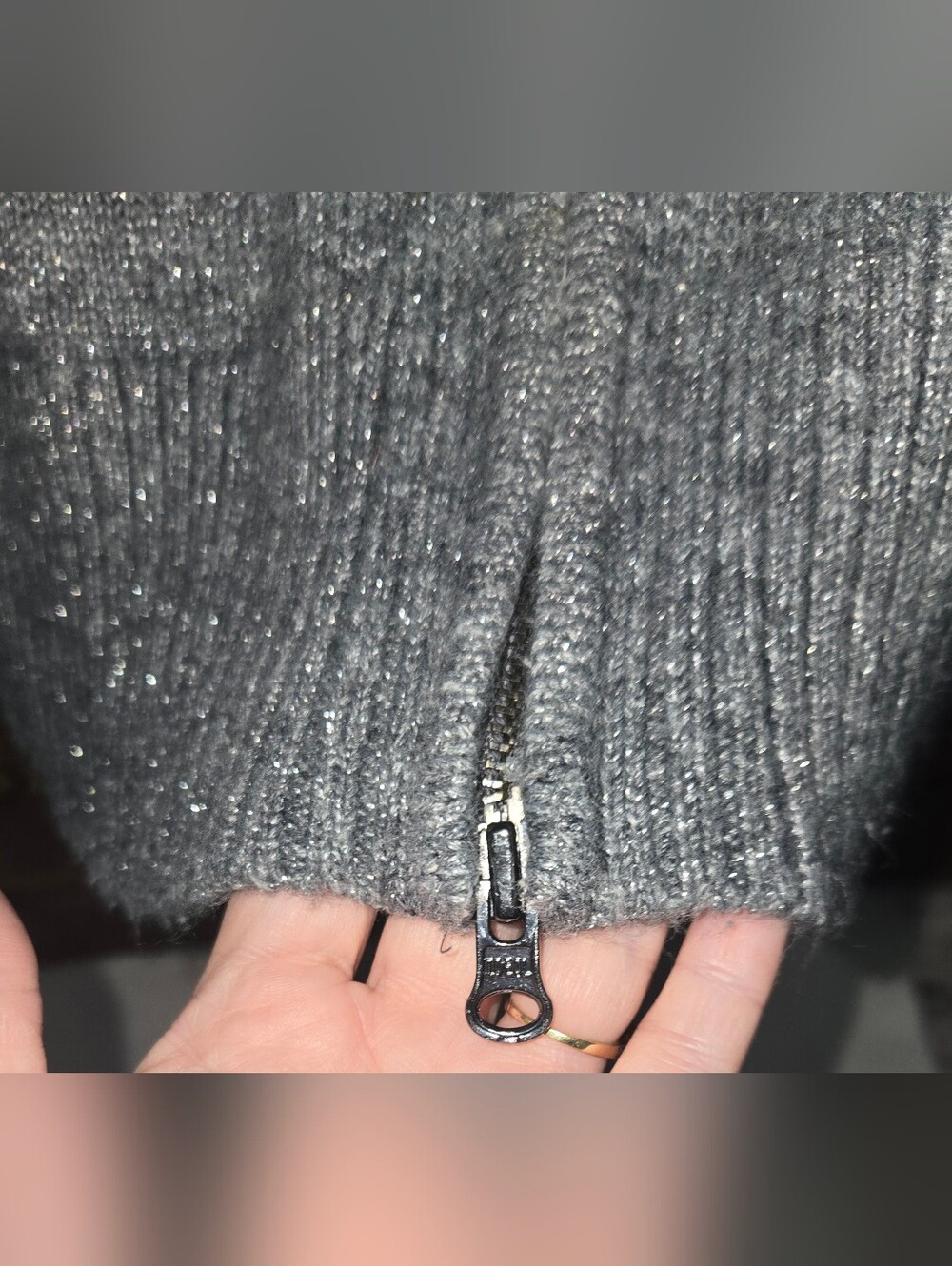 Eddie Bauer Gray Zip-Up Knit Jacket - Picture 4 of 12